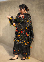 Linen Black Chunri Suit