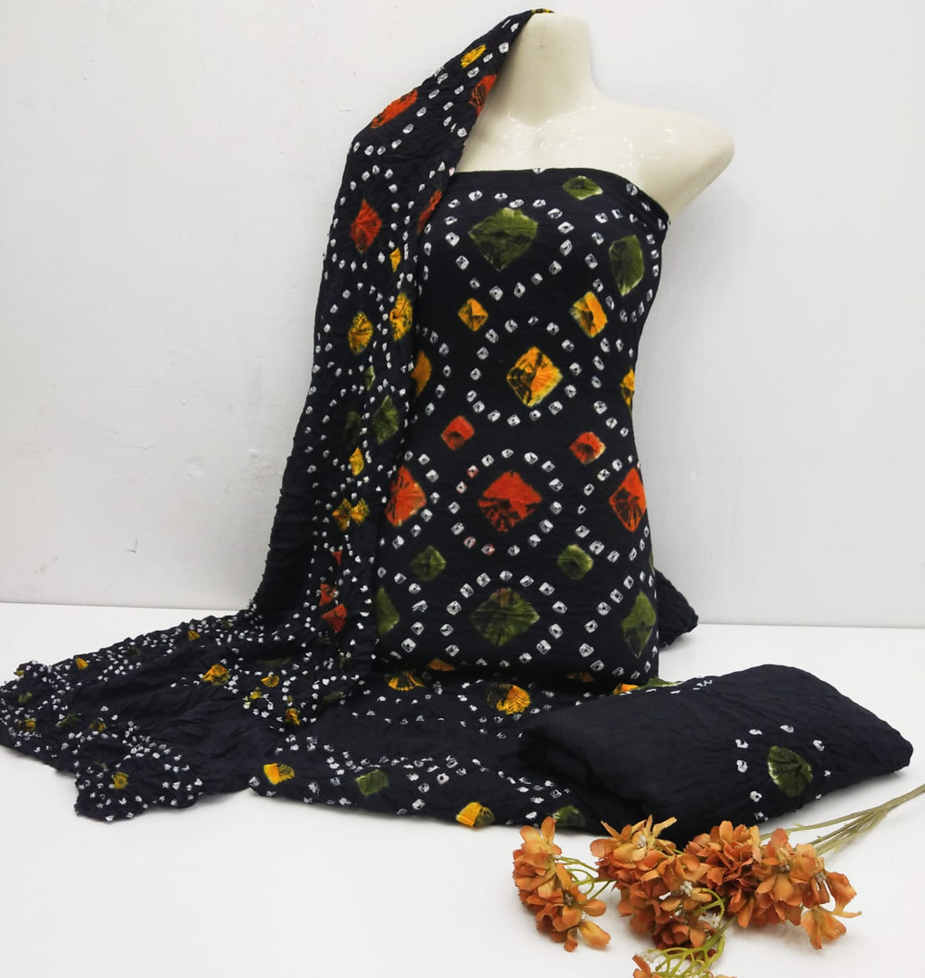 Linen Black Chunri Suit