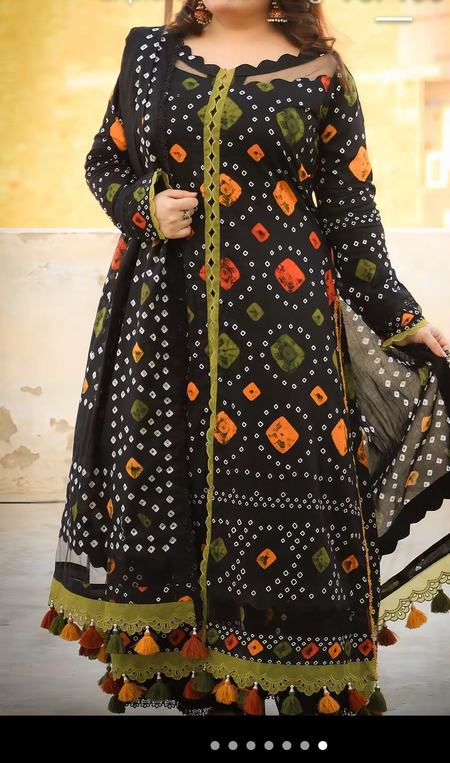 Linen Black Chunri Suit
